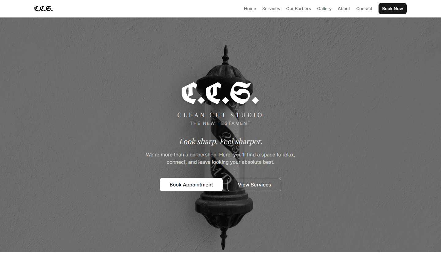 CCS Barbershops — new website